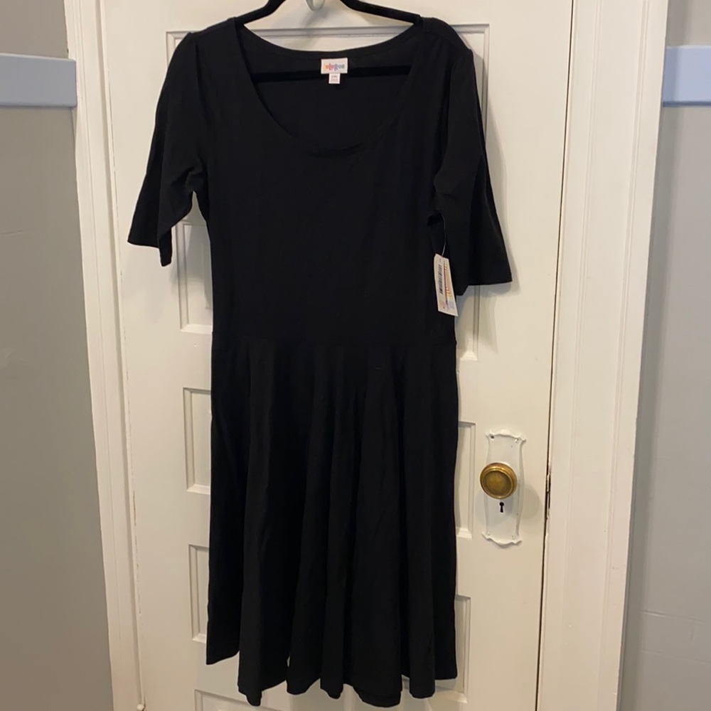 LuLaRoe Nicole black dress size 2xl